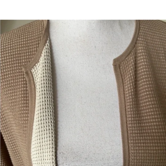 Eileen Fisher Waffle Knit light weight Open Cardigan - Picture 2 of 7